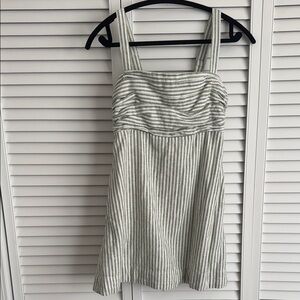 Abercrombie & fitch Striped Green Sleeveless Dress